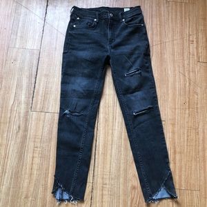 Free people black ripped jeans